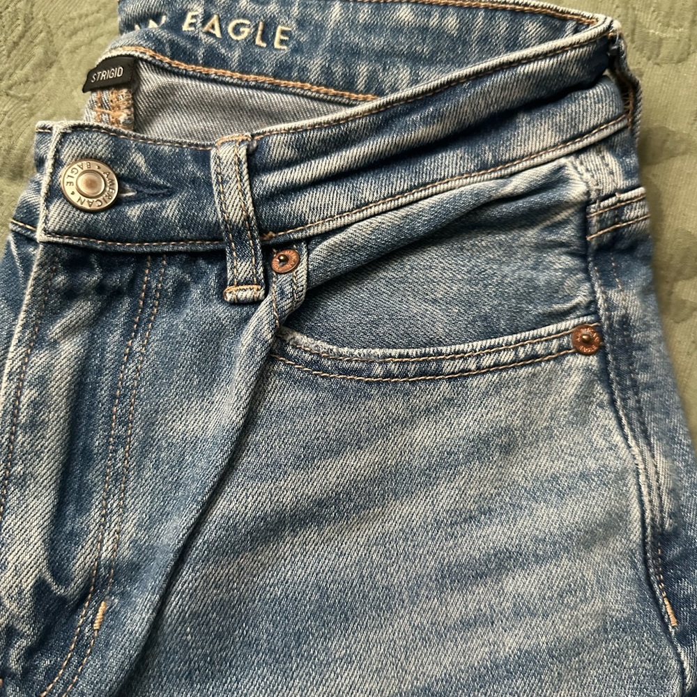 Mom Distressed Blue Jeans - Picture 2 of 5